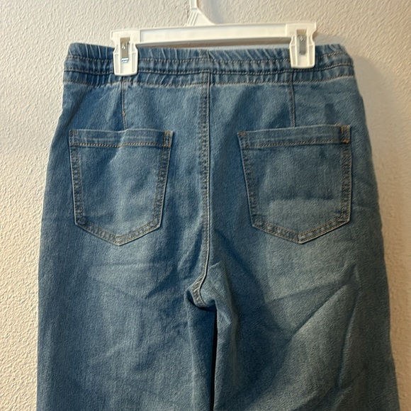No Boundaries tie waist denim joggers size small - Picture 6 of 7